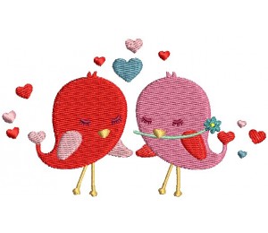 Stickdatei - Sending Love Vogelpaar